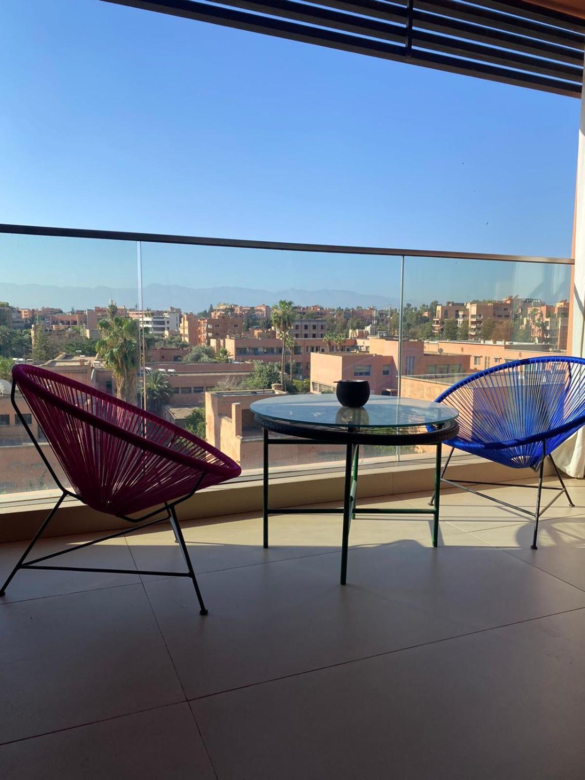 מרקש Luxueux Appart Hivernage Avec Vue Sur L"Atlas מראה חיצוני תמונה