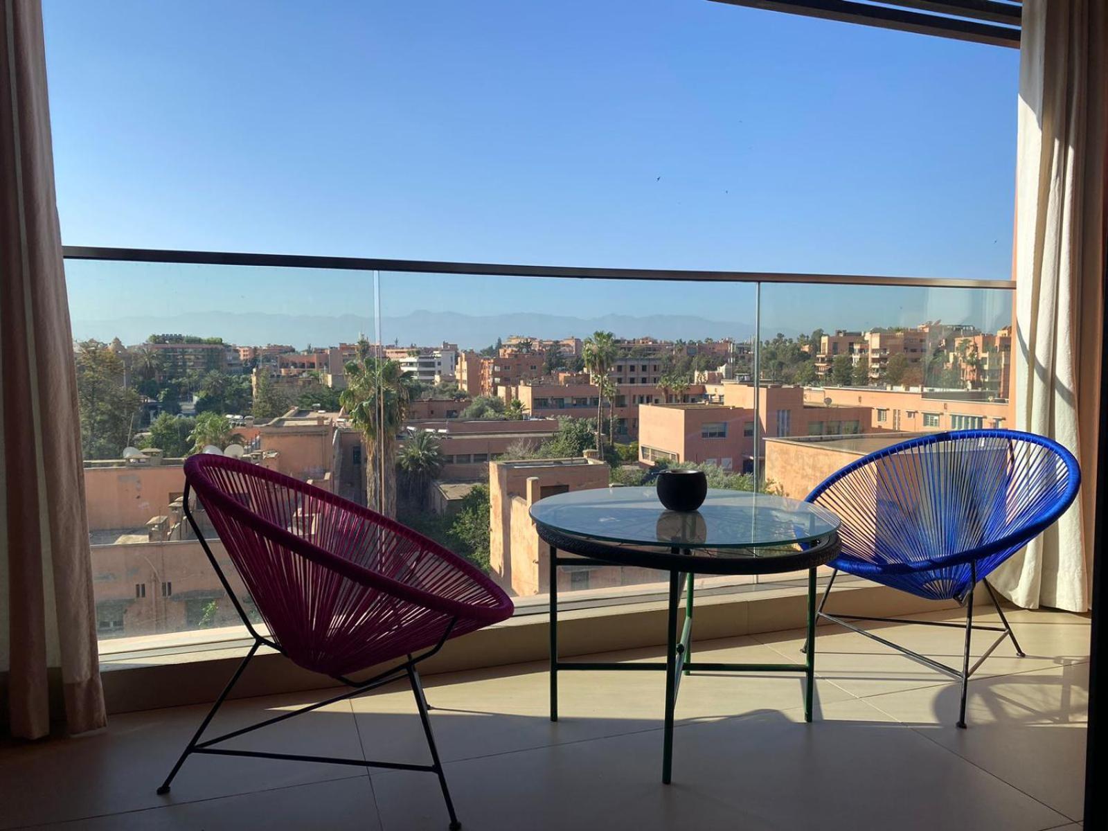 מרקש Luxueux Appart Hivernage Avec Vue Sur L"Atlas מראה חיצוני תמונה